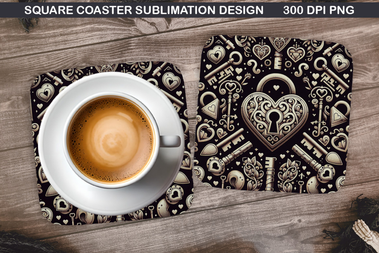 Valentine Coaster Sublimation, Valentine Coaster PNG Design