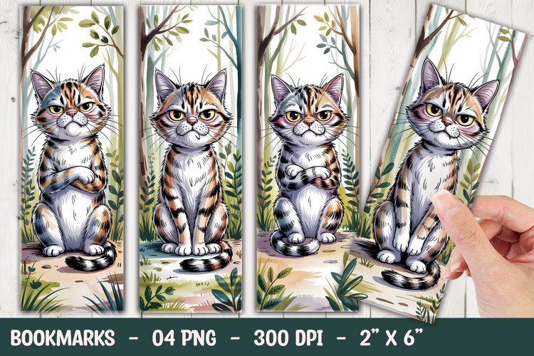 Minimal Cat Bookmark Sublimation