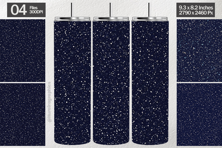 Navy Blue Glitter Tumbler Wrap| Tumbler Sublimation