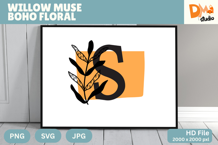 Willow Muse Boho Floral Monogram
