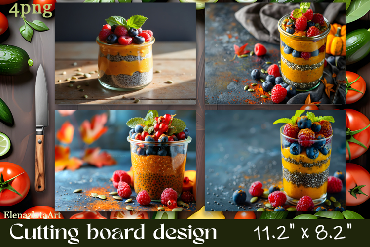 FOOD cutting board sublimation PNG