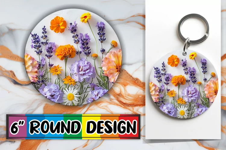 Spring Sensation Design Circle - Sublimate Whimsy Round