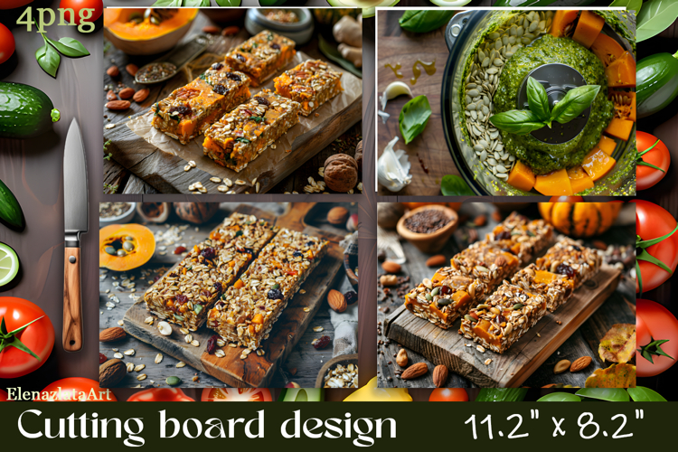 FOOD cutting board sublimation PNG