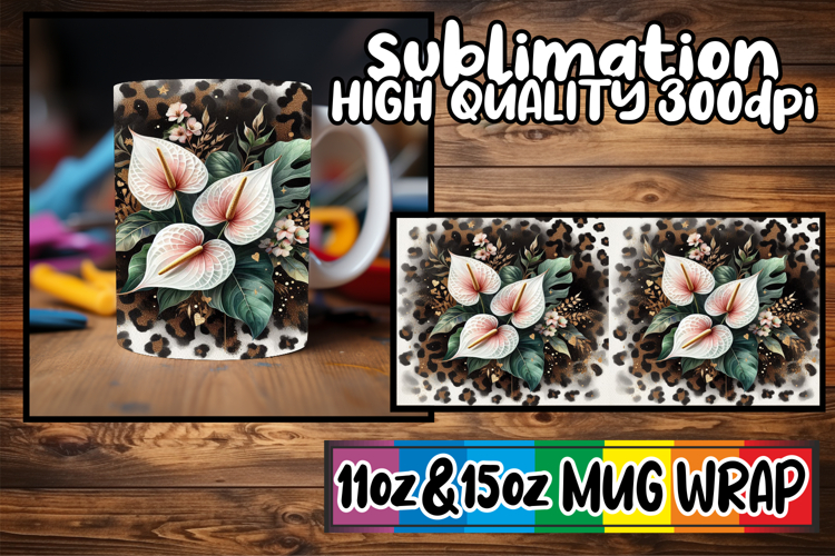 Timeless beauty 11oz 15oz sublimation wrap, Leopard Prints