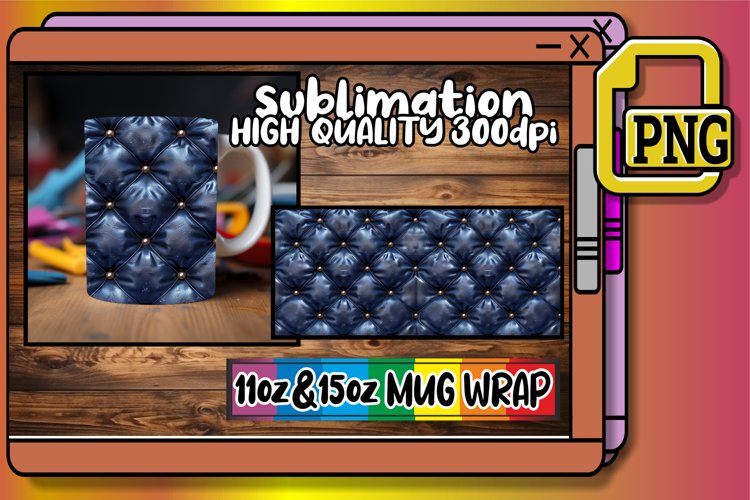 Sophisticated 3D Raised Pattern Mug Wrap example image 1