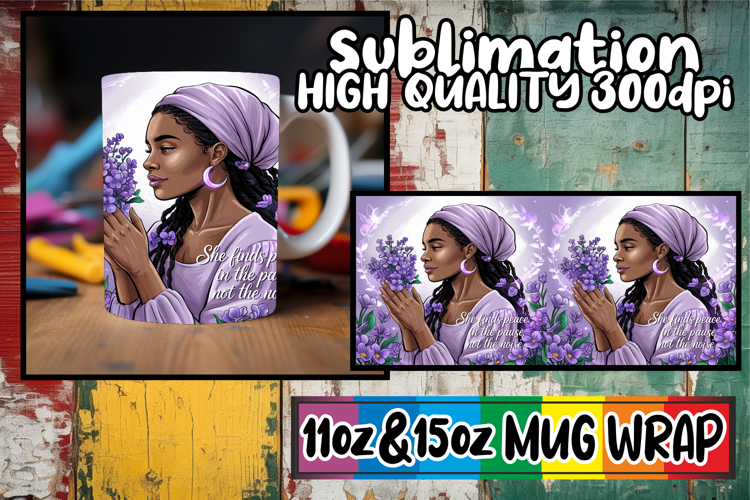Colorful days sublimation print wrap, Praying Woman