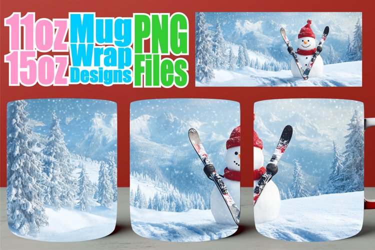 Bright beginnings sublimation mug wrap, Winter example image 1
