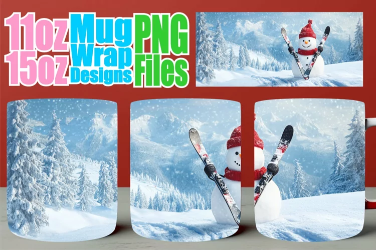 Bright beginnings sublimation mug wrap, Winter