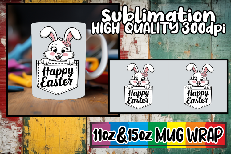 Refreshing vibes 11oz 15oz sublimation wrap, Easter Animals