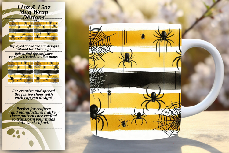 Sweet 15oz Mug Wrap Png Design , Halloween