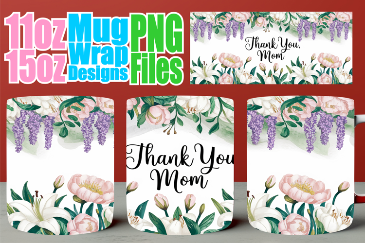 Bright horizons 11oz 15oz sublimation wrap, Mother's Day