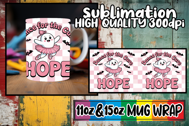 Sunny outlook 11oz 15oz mug wrap, Ghost Cancer