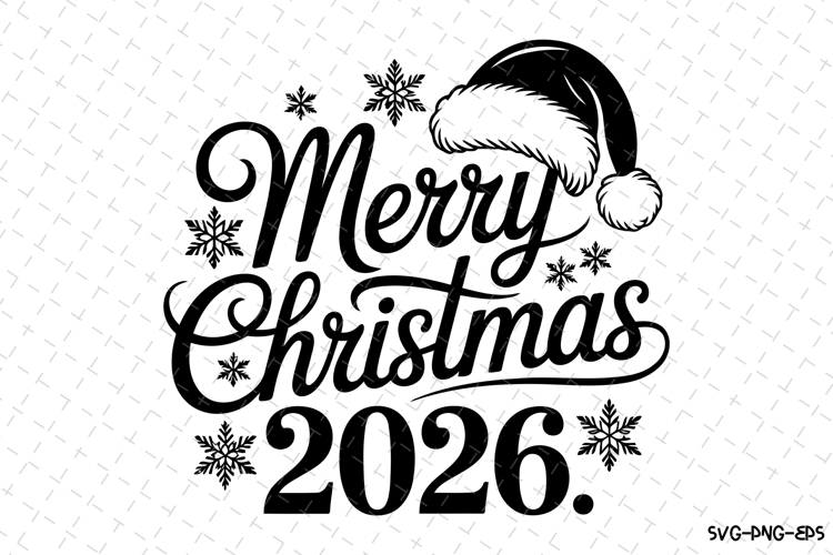 Merry Christmas 2026 Svg | Christmas Svg | Svg Cut Files