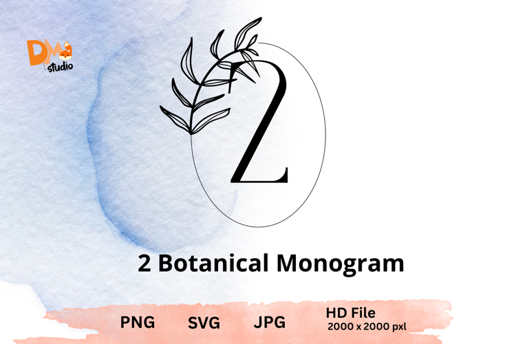 Leaf Monogram Svg Image 10