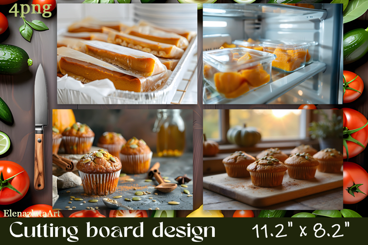 FOOD cutting board sublimation PNG