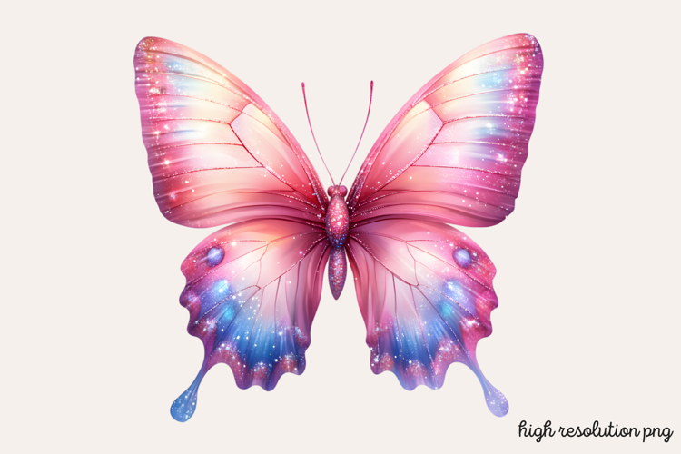 Pink Butterfly Clipart Image 6