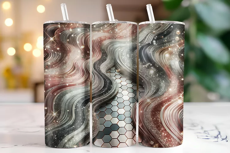 Shimmering pattern Tumbler Wrap | Sublimation | Tumblers