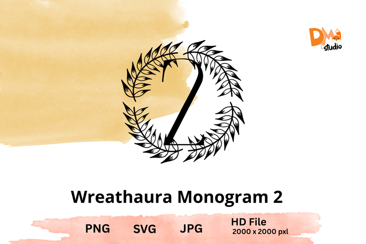 Wreath Monogram SVGs Image 19
