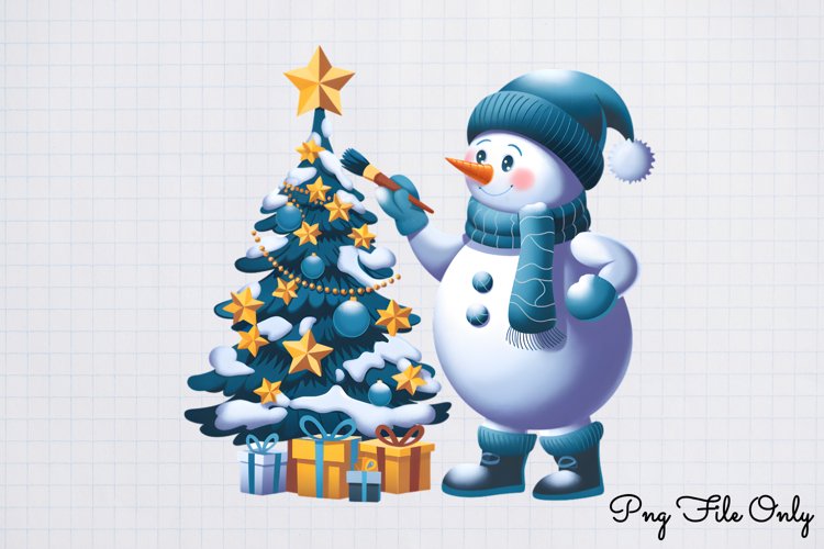 Christmas Snowman Clipart Image 9