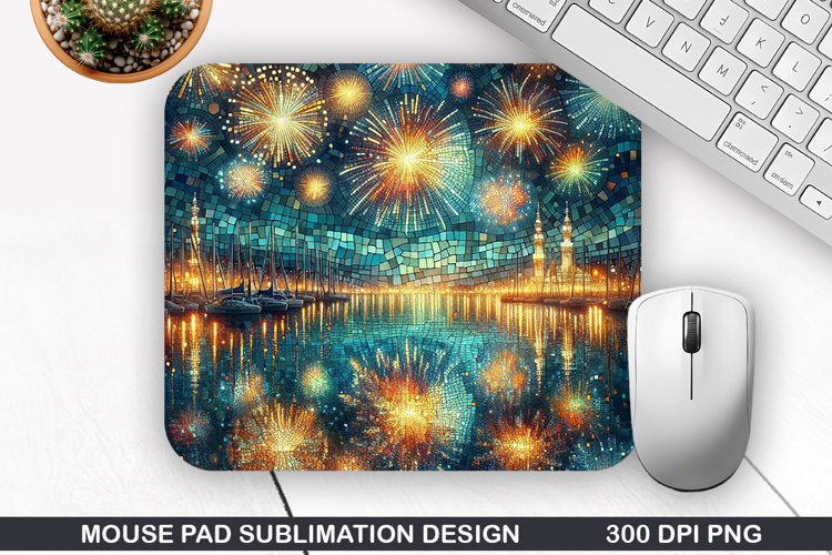 Fireworks Mouse Pad Sublimation, 4th Of July Mouse Pad PNG