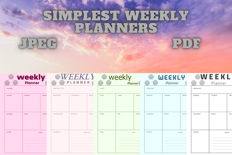 best simplest weekly planner freebie 44,free Weekly planners