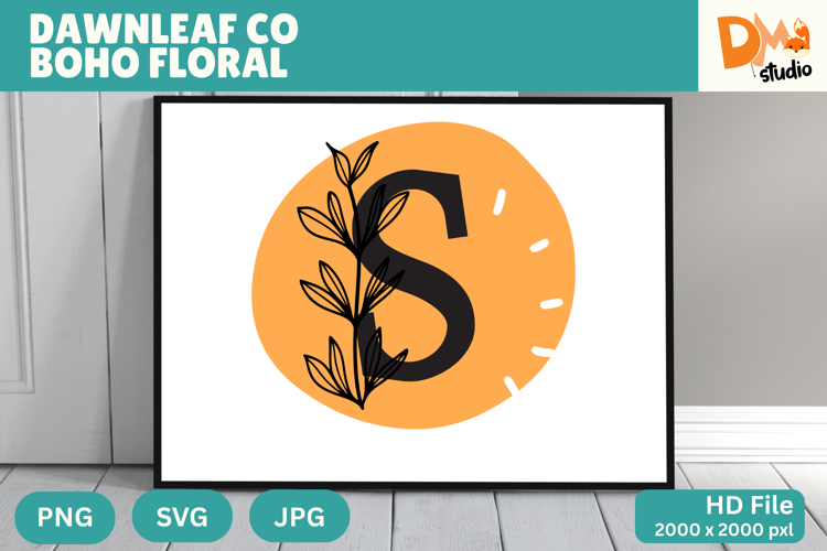 Floral Monogram Letter Svg Image 15