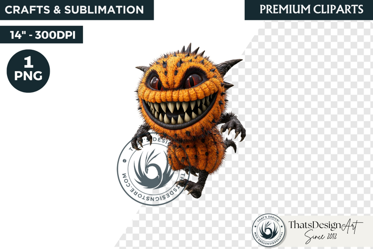 Halloween Little Monster Clipart Png, Spooky Cute Fantasy