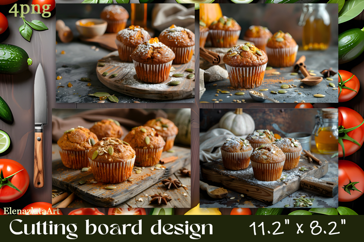 FOOD cutting board sublimation PNG