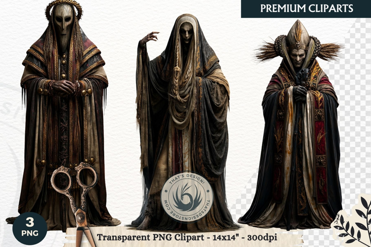 Gothic Ritual Dark Fantasy Halloween Horror Clipart