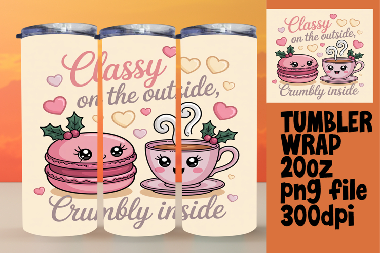 ELEGANT 20oz Tumbler Graphic for Gifts , Kawaii Food