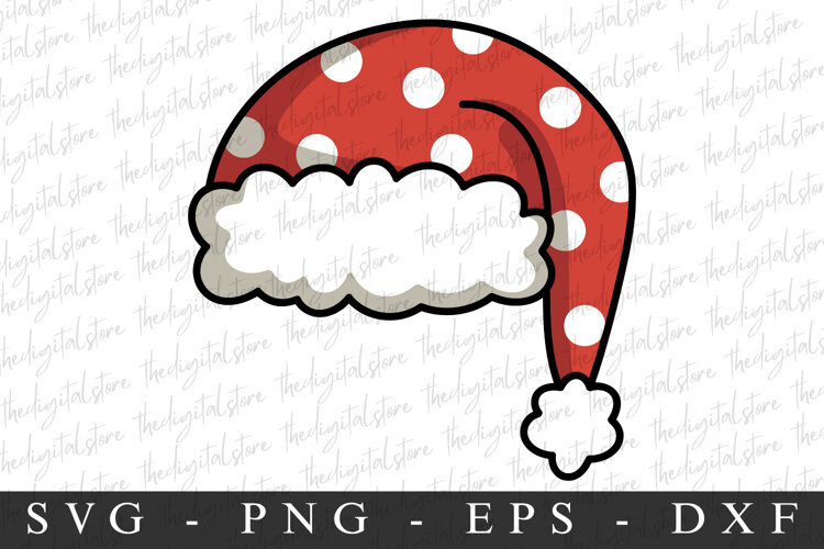 Santa Hat Svg | Christmas svg | Svg cut file example image 1