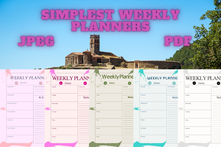 best simplest weekly planner freebie 46,free Weekly planners example image 1