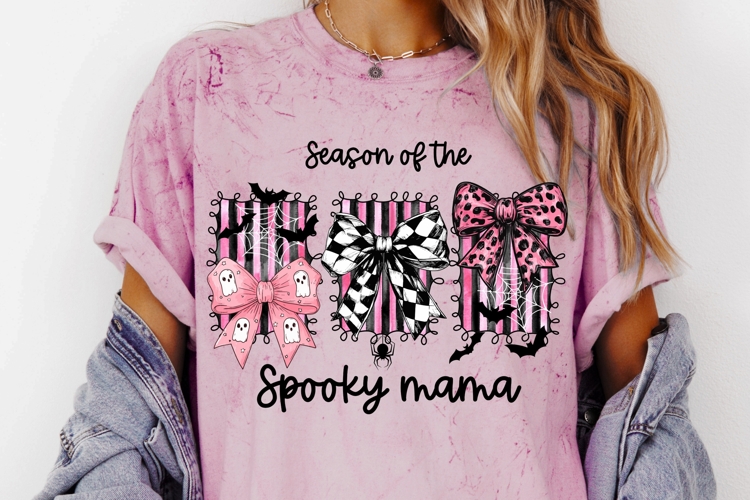 Preppy Coquette Halloween Bows PNG | Spooky Mama Sublimation