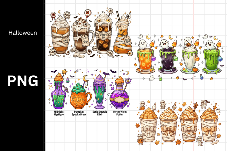 Halloween PNG, Halloween drinks PNG