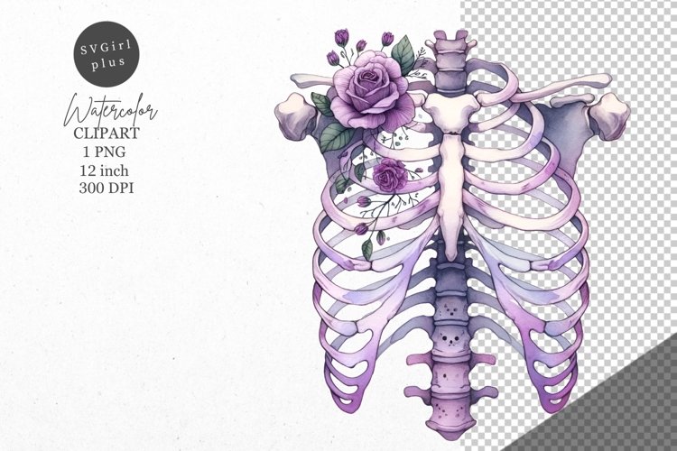 Halloween clipart, Human ribcage, Halloween sublimation