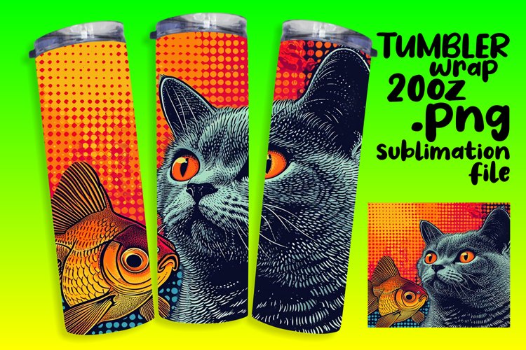 Whisker Wonder: Sublimation Tumblers Featuring Cats