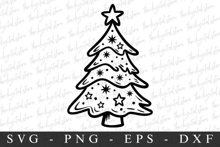 Merry Christmas Tree Svg