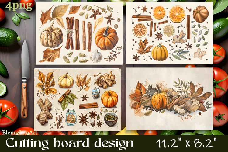 FOOD cutting board sublimation PNG