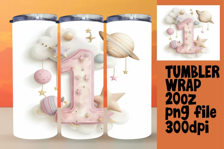 Celestial Wonders: 20oz Tumbler Wrap Art
