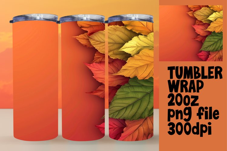 Sublimation Tumbler Wrap with Bright Gradient Design 20oz