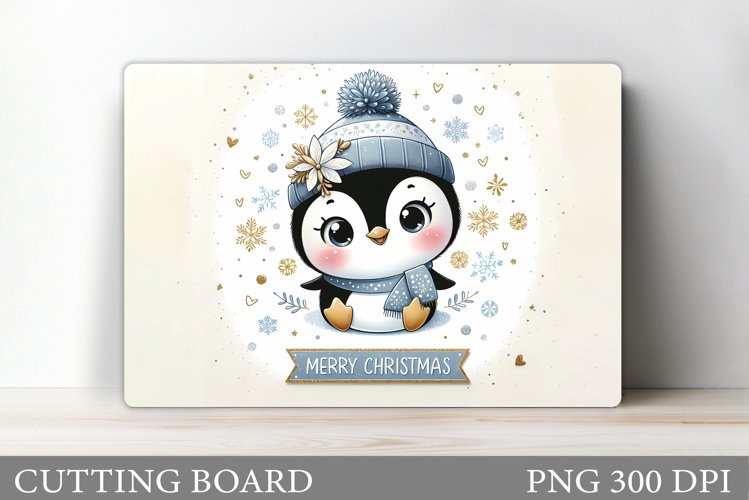 Penguin Cutting Board. Christmas Cutting Board Sublimation example image 1