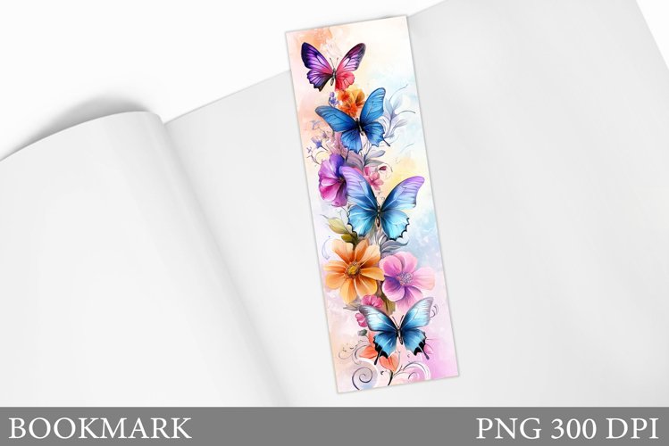 Butterflies Bookmark Design. Butterfly Bookmark Sublimation