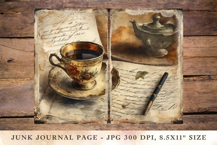 Printable Junk Journal Pages tea party 3
