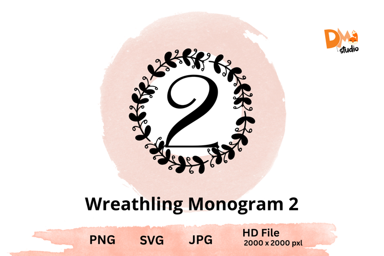 Wreath Monogram SVGs Image 8