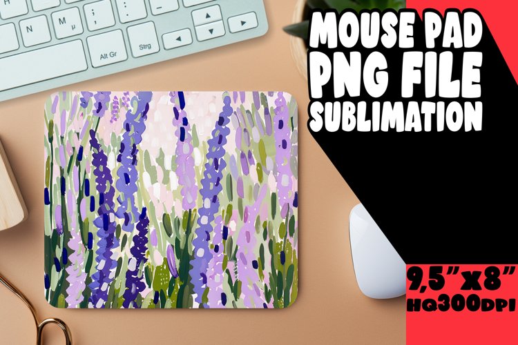 Serene Springtime Pattern Mouse Pad example image 1