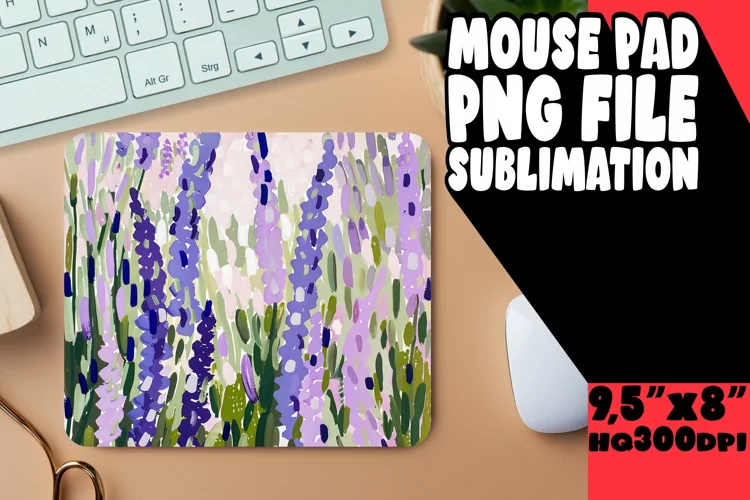 Serene Springtime Pattern Mouse Pad