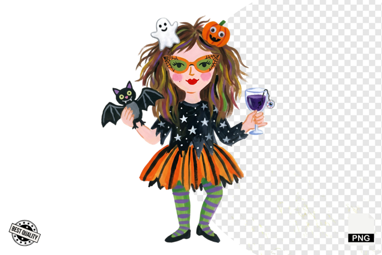 Halloween Girls Clipart