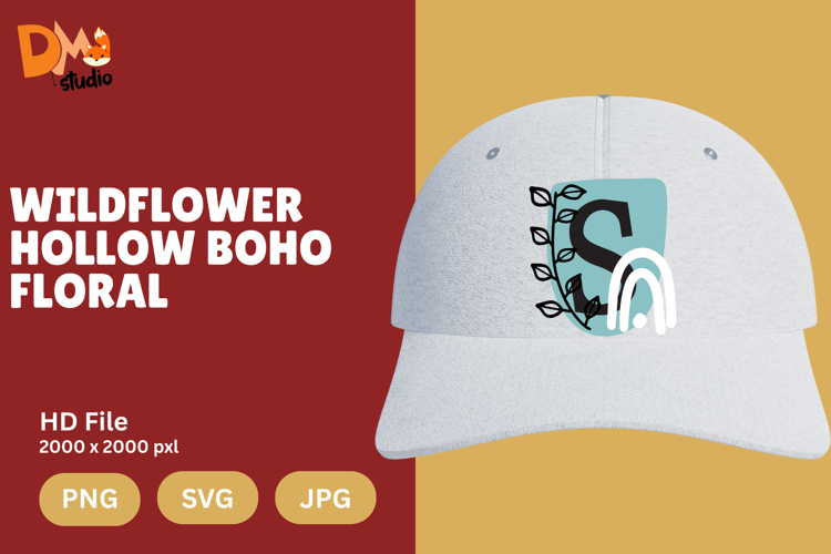 Wildflower Hollow Boho Floral Monogram
