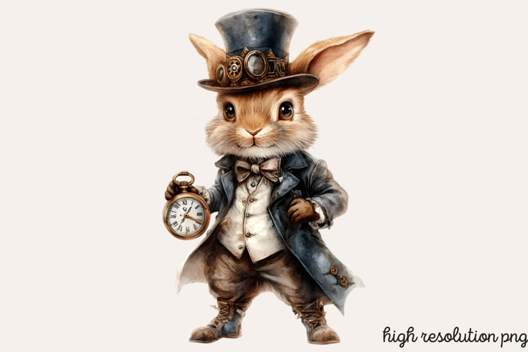 Steampunk Easter Sublimation Clipart PNG