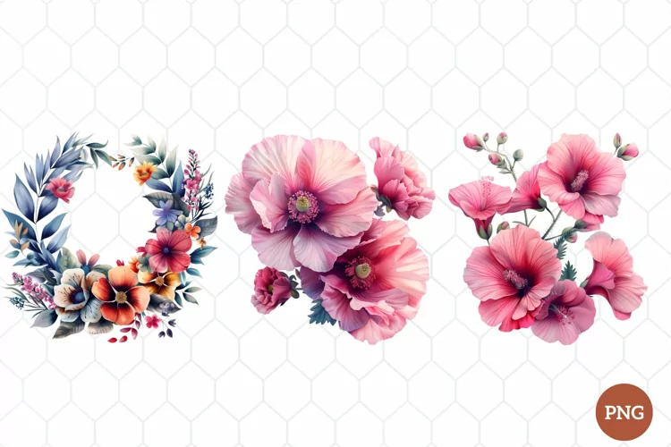 Watercolor Wildflowers Clipart